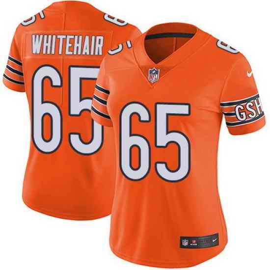 Bears 65 Cody Whitehair Orange Womens Stitched Football Limited Rush Jersey